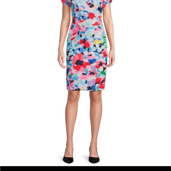 Karl Lagerfeld multi-color Sleeve Sheath Dress - Picture 5 of 6